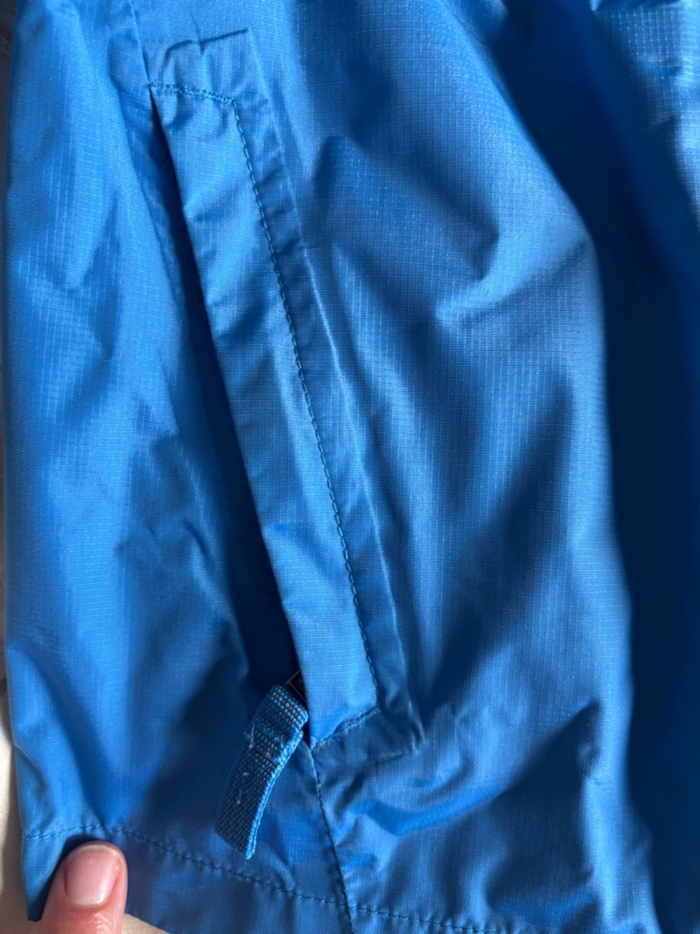 Patagonia Bright Blue Kids Hooded Rain Jacket windbreaker 2t - Picture 5 of 6